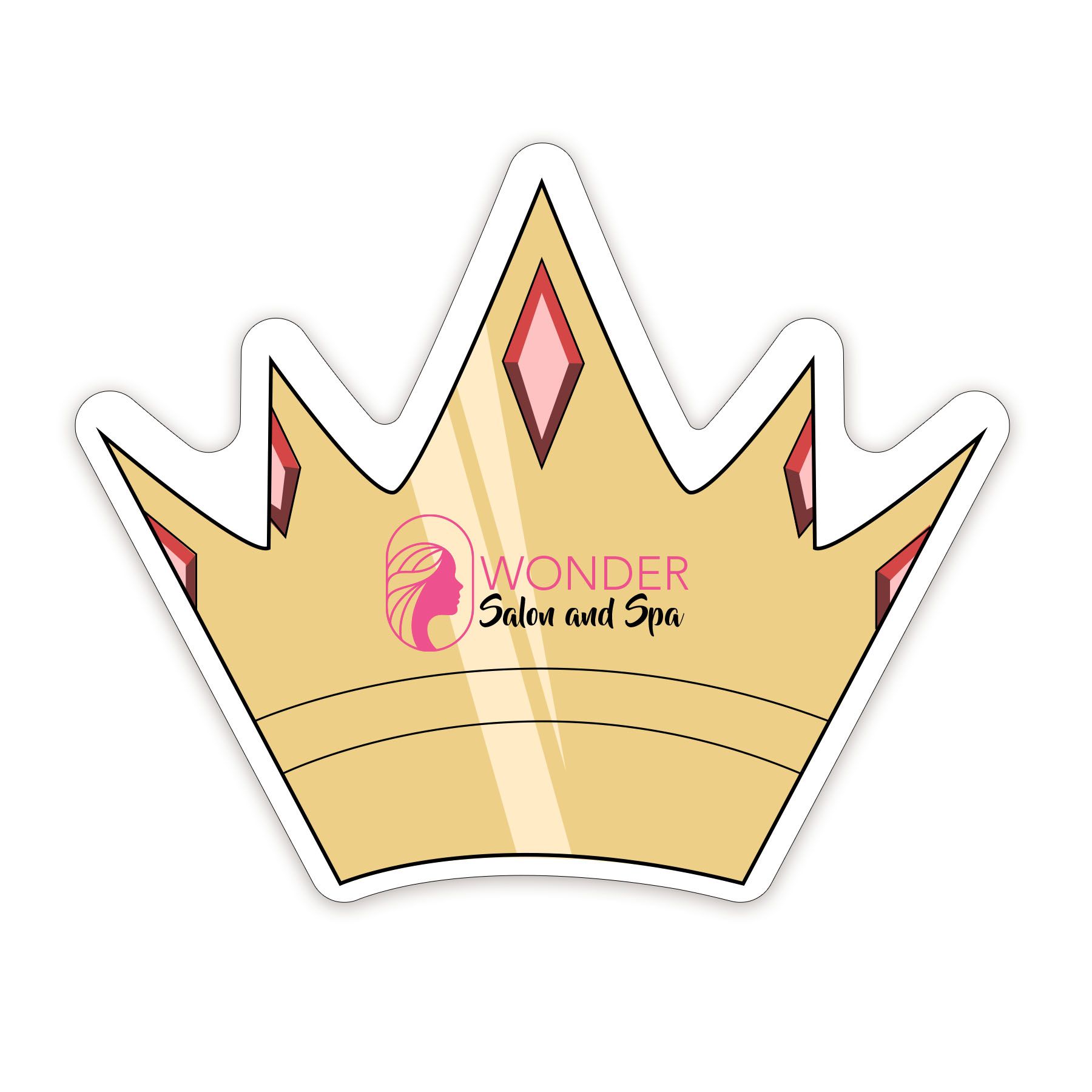 Crown Shaped NoteKeeper Magnet 35 Mil                           